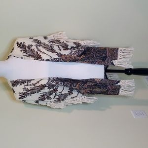 Umgee Floral Print Kimono with Fringe